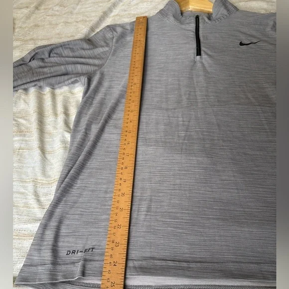 Nike men’s dri fit superset 1/4 zip grey long sleeve size medium shirt - Picture 4 of 9